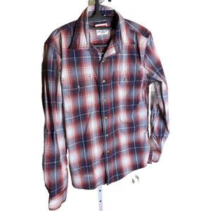 Wrangler Men's Western Shirt Small Button Up Pearl Snap‎ Rancher Plaid Cowboy